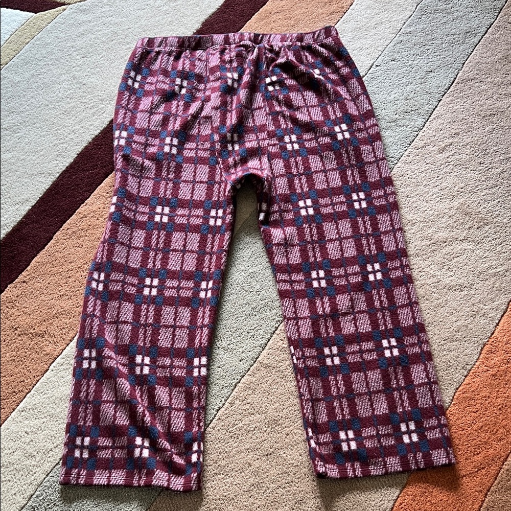 THE GREAT. Red and Blue Plaid Pajama Pants - Picture 2 of 8